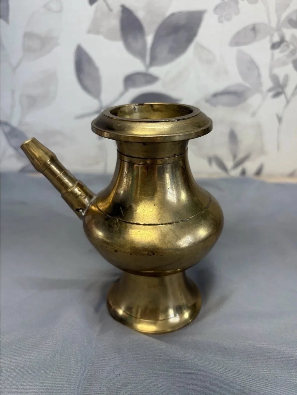 Vintage Brass  Base / Water Pipe Base – Antique-Style Indian Turkish Decor